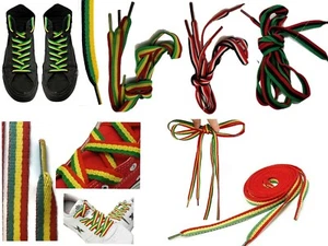 Rasta Jamaica Dope Marley Fußball Gürtel Schuh Boot Lace String Laces Flag Shoelaces - Bild 1 von 6