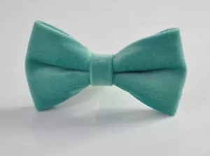 Baby Kids Boy Sage Green Velvet Bowtie Bow Tie 1 to 6 Years Old Wedding Party - Picture 1 of 4
