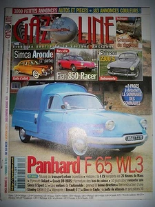 GAZOLINE n°133 - PANHARD F65 WL3 SIMCA Round Fiat 850 Racer SALMSON 2300S - Picture 1 of 1