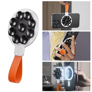 Magnetic Suction Phone Mount Mirror Shower Phone Holder for iPhone 15(Orange) - Picture 1 of 9