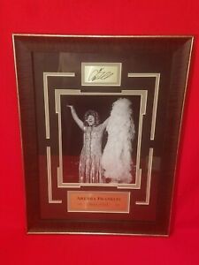 Aretha Franklin  "The Queen of Soul", Laser Engraved Signature & Photograph