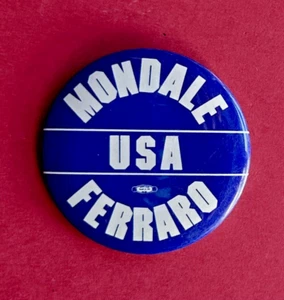 Pinback Campaña Presidencial Walter Mondale 1984 MONDALE-USA-FERRARO - Imagen 1 de 3