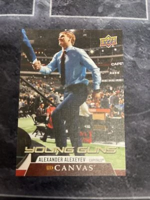 2020-21 Upper Deck Canvas Young Guns C116 Alexander Alexeyev Washington Capitals - Image 1 of 2