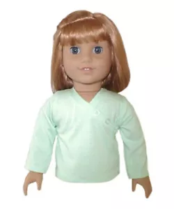 Mintgrünes Langarmshirt mit asymmetrischem Ausschnitt passt 18" American Girl Puppen - Bild 1 von 1