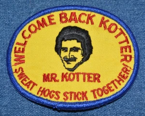 Original NOS Vintage 70s WELCOME BACK KOTTER 4" Patch TV Show Sitcom Mr. Kotter - Picture 1 of 3