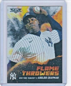 2021 TOPPS FIRE AROLDIS CHAPMAN #FT-12 "FLAME THROWERS" FOIL NEW YORK YANKEES - Picture 1 of 2