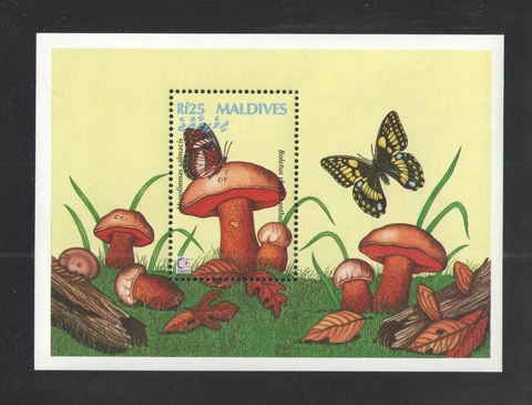 1995 MALDIVE ISLANDS Scott # 2097 { MUSHROOMS } SOUVENIR SHEET MNH Cover