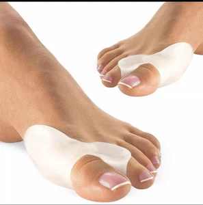 5 almohadillas de férula esparcidor corrector enderezador protector de dedo del pie de juanete de gel de silicona - Imagen 1 de 9