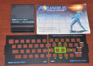 Cartucho de discos mortales Aquarius Tron 1982 sistema informático doméstico Singapur Unteste - Imagen 1 de 3