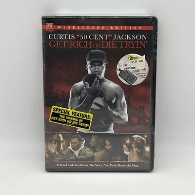 Get Rich or Die Tryin’ 50 Cent (DVD, 2005, Widescreen Edition) w/ Dog Tag - NEW - Image 1 of 3