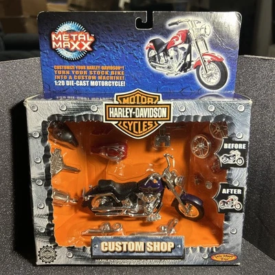Harley/Davidson Custom Shop Fatboy 1/20 Metal Maxx Diecast Bike NIP Parts Tool p - Image 1 of 4