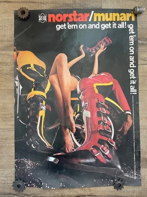 Cartel de botas de motocross Norstar vintage/Munari italiano Foto 1 de 4