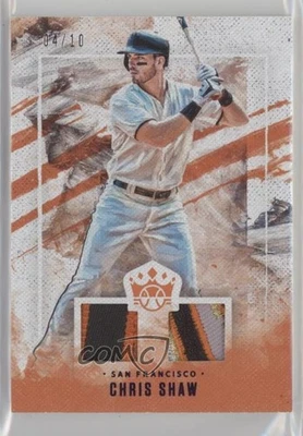 2019 Panini Diamond Kings DK Materials Purple /10 Chris Shaw #DMS-CS Rookie RC - Image 1 of 2