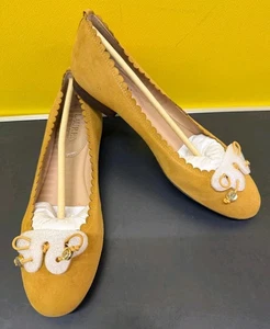 Bailarina plana de gamuza LAUREN RALPH LAUREN Glennie - Azafrán - Reino Unido 5 / UE 38 - Imagen 1 de 13