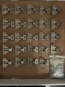 Blum Kitchen Bathroom Cabinet Cup Hinges 24 Ct wfasteners 1/4” Slow Easy Close  - Picture 1 of 6