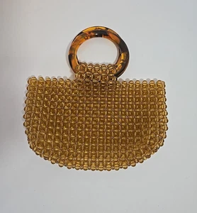 Transparent Beaded Acrylic Handbag Evening Purse Wedding - Picture 1 of 9