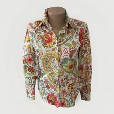 Blusa Camisa Feminina Etro Milano Estampa Paisley Tamanho 38 * - Imagem 1 de 4