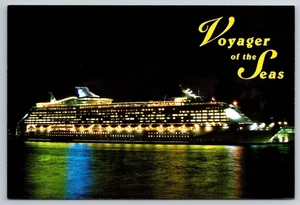 Voyager of the Seas @ Night, Royal Caribbean Cruise Line Postkarte - Bild 1 von 2
