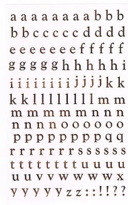 MRS GROSSMANS GOLD CLASSIC LOWER CASE ABC/123 STICKER SHEET BNIP - Bild 1 von 1