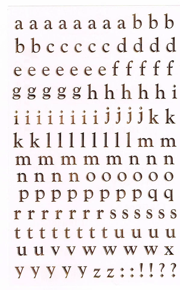 MRS GROSSMANS ORO CLÁSICO CAJA BAJA ABC/123 HOJA DE PEGATINAS NUEVO EN PAQUETE Foto 1 de 1