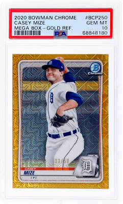 2020 Bowman Chrome Mega Box Casey Mize /50 PSA 10 Rookie RC - Image 1 of 2