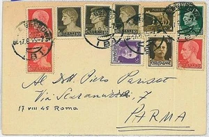 ITALIA RSI: Storia Postale - francobolli REGNO su BUSTA in periodo RSI - BELLA! - Picture 1 of 1