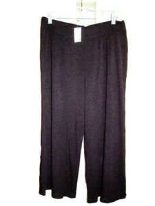 GAP Soft Spun Ribbed Pull On Cropped Pants True Black Size Petite Medium - Picture 1 of 6