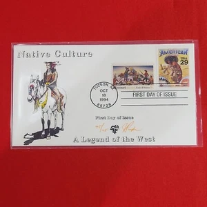 First Day of Issue Stamp Cache Envelope Enclosure Native Culture Western Legend - Picture 1 of 7
