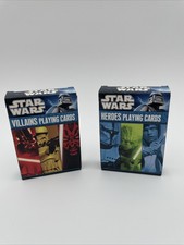 Lot of 2 Star Wars Villians & Heroes Playing Cards Great condition - Full Decks