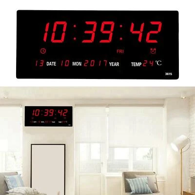 Digital Wall Alarm Clock Brightness Display Wall Clock Office - Image 1 of 4
