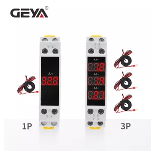 GEYA Single Three Phase Modular Current Meter LED Display AC 0A-100A 80V-500V - Picture 1 of 11