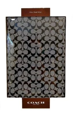 Authentic Coach Signtaure “C” Molded iPad Mini Hardshell Case Black/White New - Image 1 of 2