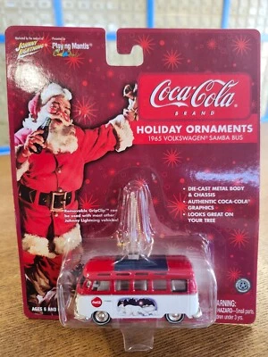 2004 Johnny Lightning Coca Cola Holiday Ornaments 1965 Volkswagen Samba Bus - Image 1 of 3