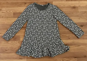 TU Long Sleeve T-Shirt Girls 9 Years Grey Heart Pattern Stretch Crew Neck Viscos - Picture 1 of 12