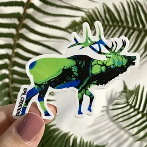 Elch Seattle Sea Hawk Farbe PNW Vinyl Aufkleber - Bild 1 von 1