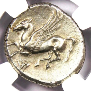 Sicily Syracuse Agathocles AR Stater Pegasus Silver Coin 317 BC - NGC Choice XF - Picture 1 of 5