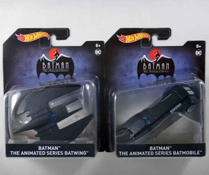 NEW Hot Wheels 1/50 BTAS Batmobile & Batwing (Batman The Animated Series) Matte - Picture 1 of 12