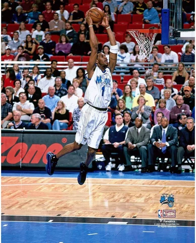 Tracy McGrady Orlando Magic Unsigned Two Handed Dunk Photograph Cover