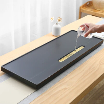 Whole Stone Tea Tray Water Draining Serving Tray For Tea Set Heavy Tea Boat New - Image 1 of 4
