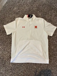 NWT Under Armour Maryland Terrapins Motivate 1/2 Zip Short Sleeve Jacket - Large - Picture 1 of 4