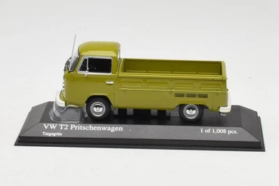 400053202 Volkswagen T2 Flatbed Green Minichamps 1/43 - Immagine 1 di 4