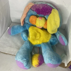 Rare Amtoy Popples Bag Backpack In Blue Color Bunny Collectible 80s - Picture 1 of 8