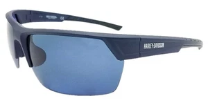 Harley-Davidson Men's HD Semi-Rimless Sunglasses, Matte Blue Frame & Blue Lenses - Picture 1 of 2
