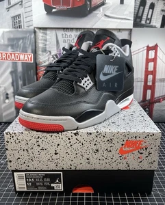 Air Jordan 4 Retro "BRED REIMAGINED" 2024 MENS Sz 10.5 * FV5029-006 * NEW - Picture 1 of 12