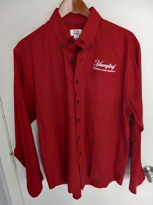 Cutter & Buck Mens Red Large Yuengling Embroidered LS Button Down Shirt - Image 1 of 4