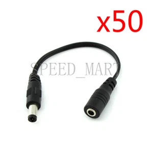 50pcs DC Power Supply Converter Cable 3.5x1.35mm Female to 5.5x2.5mm Male Plug - Imagen 1 de 4