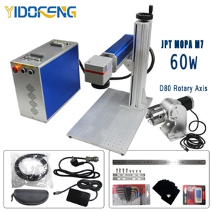 60W JPT M7 Mopa 300*300mm Fiber Laser Marking Machine With D80 Axis For carving - Picture 1 of 11