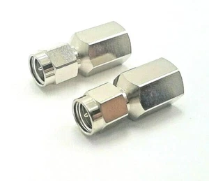 2pcs RF Adaptor FME Male to SMA Male Nickel Body Gold Pin - Bild 1 von 5