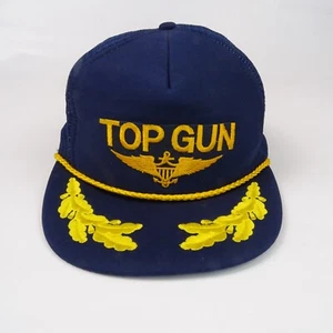 Vintage Top Gun Snap Back Trucker Hat Mesh Designer Award One Size - Picture 1 of 6
