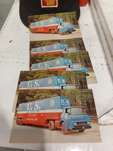 US Van Lines Vintage Post Cards Lot Of Five Never Used Semi Truck And Trailer - Bild 1 von 2